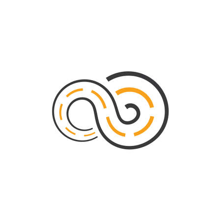 Infinity Way logo and symbol illustration vector designのイラスト素材