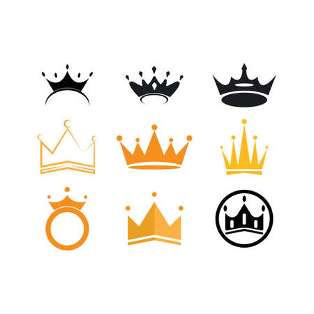 Crown Logo Template vector illustrationのイラスト素材