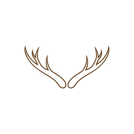 Antler Deer     vector templateのイラスト素材