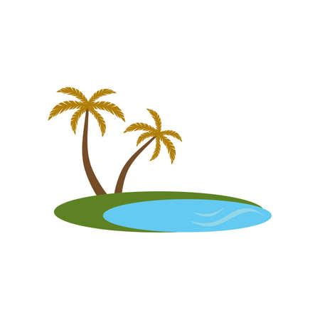 Palm tree summer   template vector illustrationのイラスト素材