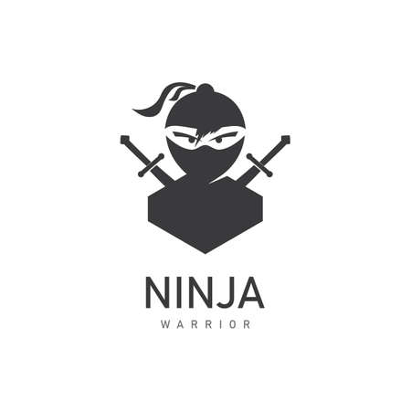Ninja illustration vector templateのイラスト素材