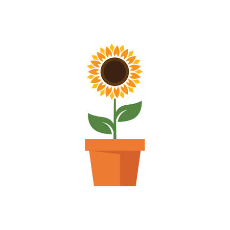 Sunflower vector design illustration templateのイラスト素材