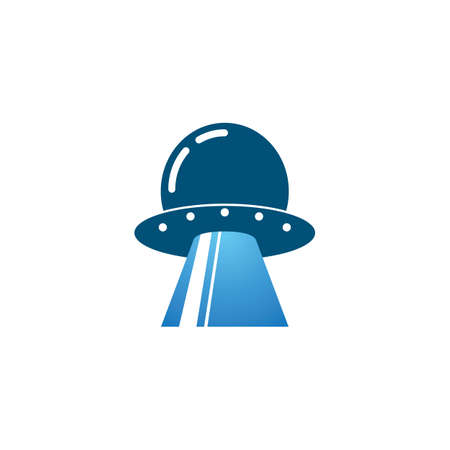 Ufo spaceship illustration vector flat designのイラスト素材