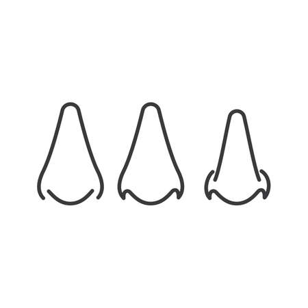 Nose icon illustration vector flat designのイラスト素材