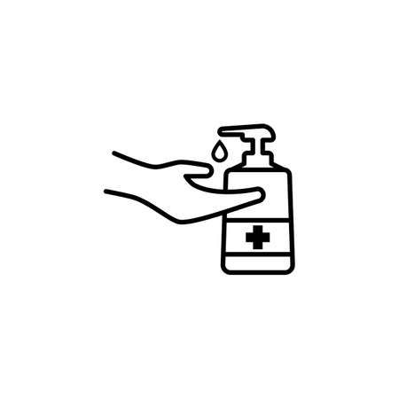 Hand sanitizer icon flat design vectorのイラスト素材
