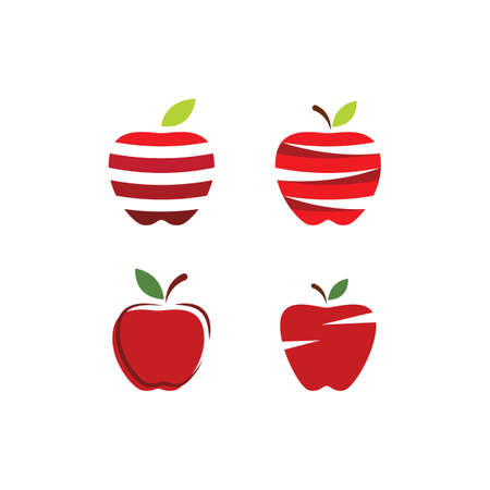 Fresh Apple fruit illustration logo vector designのイラスト素材
