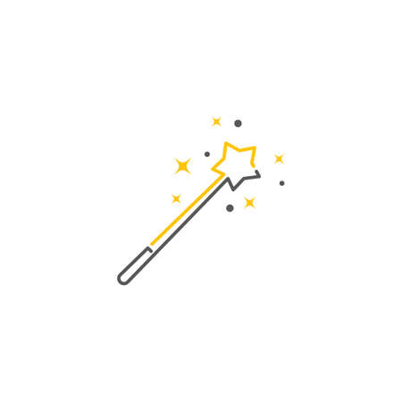 Wand Magic stick icon vector templateのイラスト素材