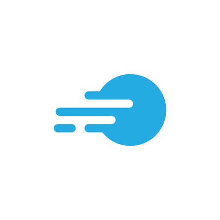 Circle faster or technology illustration icon flat design