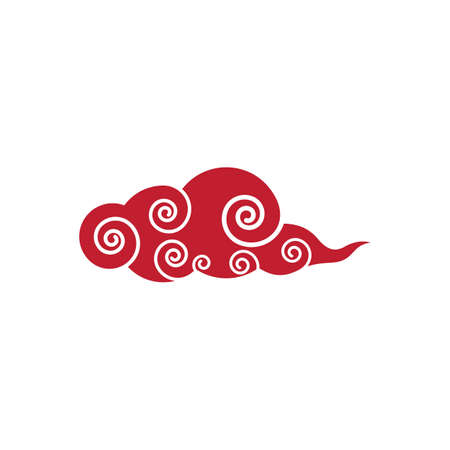 Chinese clouds icon vector flat designのイラスト素材