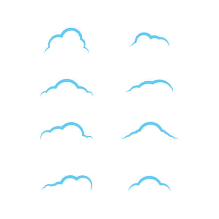 Cloud silhouette icon vector flat designのイラスト素材