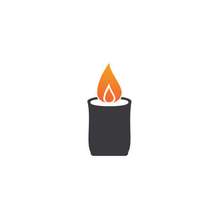 Candle light  icon in flat design vectorのイラスト素材