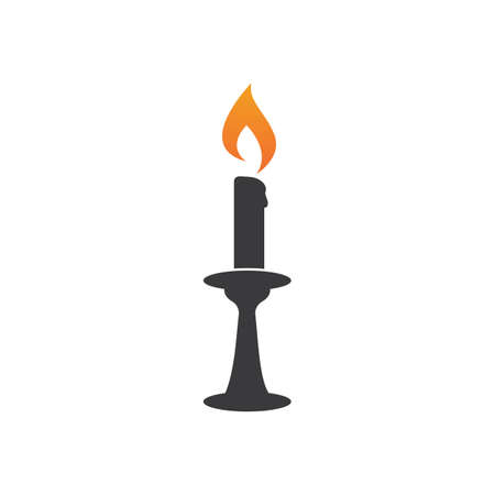 Candle light  icon in flat design vectorのイラスト素材