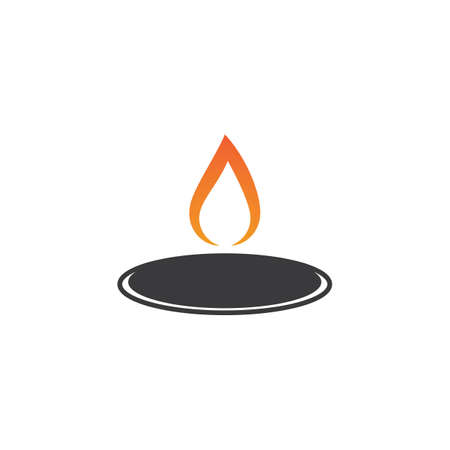 Candle light  icon in flat design vectorのイラスト素材