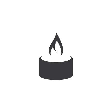 Candle light  icon in flat design vectorのイラスト素材