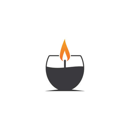 Candle light  icon in flat design vectorのイラスト素材
