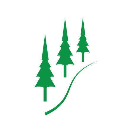 pine tree icon template vectorのイラスト素材