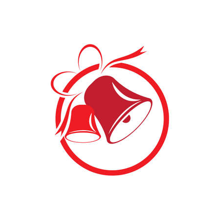 Christmas bell icon template vectorのイラスト素材