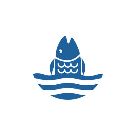 Fish ilustration  vector templateのイラスト素材