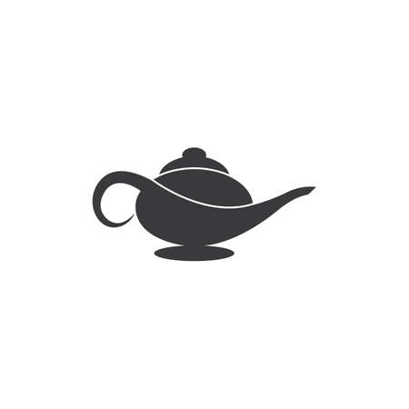 Magic lamp logo vector illustration designのイラスト素材