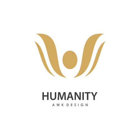 People illustration Logo template vector designのイラスト素材