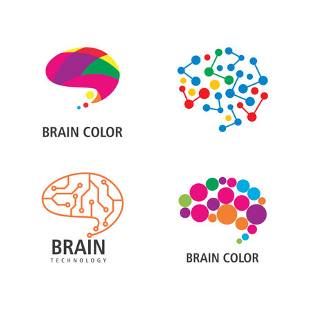 Brain  illustration vector templateのイラスト素材