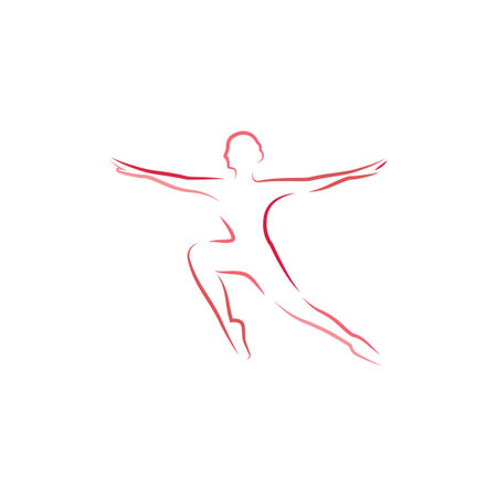 Beautiful ballet dancer silhouette illustration designのイラスト素材