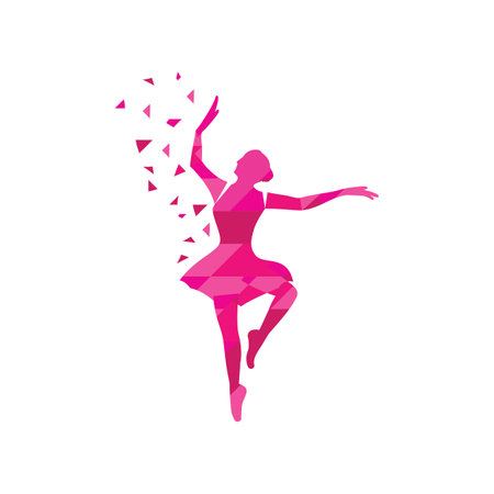 Beautiful ballet dancer silhouette illustration designのイラスト素材