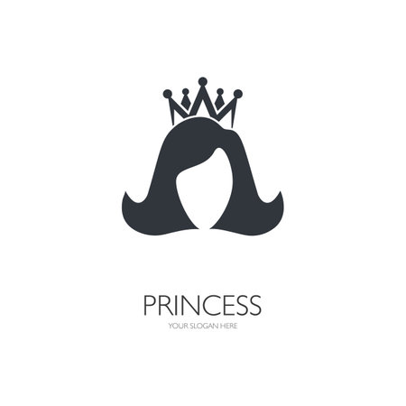 Princess silhouette illustration designのイラスト素材