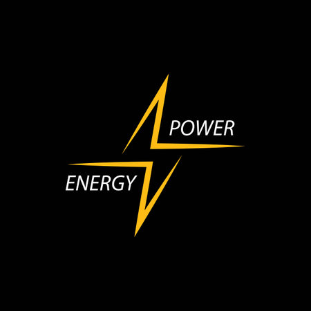 Power lightning logo flat designのイラスト素材