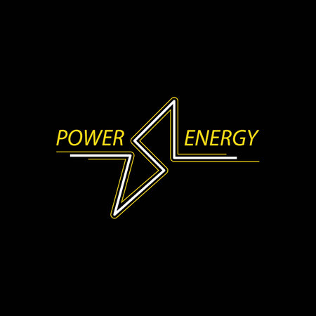 Power lightning icon flat designのイラスト素材