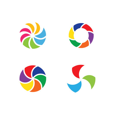 Colorful  vortex flat designのイラスト素材