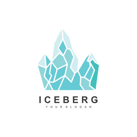 Iceberg illustration logo vector designのイラスト素材