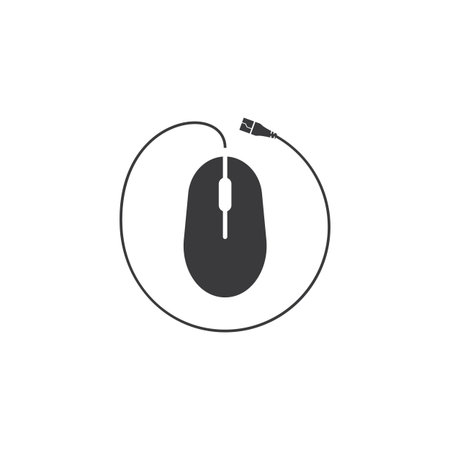 Computer mouse icon vector flat design