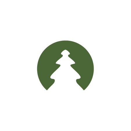 Cedar tree illustration   design templateのイラスト素材