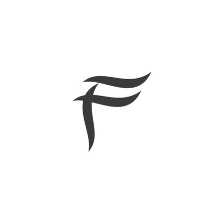 F initial letter logo vector designのイラスト素材