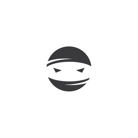 Ninja illustration logo vector templateのイラスト素材