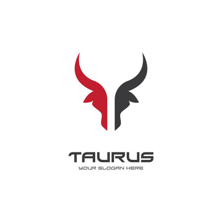 Taurus logo template vector design illustration