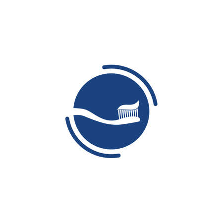 Toothbrush logo vector flat designのイラスト素材