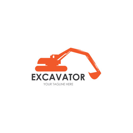 Excavator logo illustration vector design