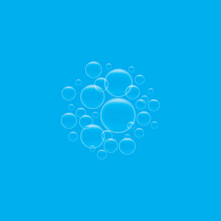 Natural realistic bubble illustration vector designのイラスト素材