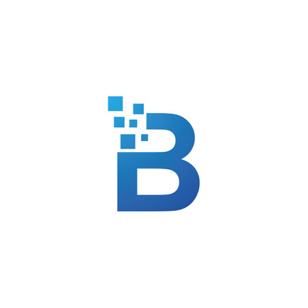Initial letter alphabet pixel style vector designのイラスト素材