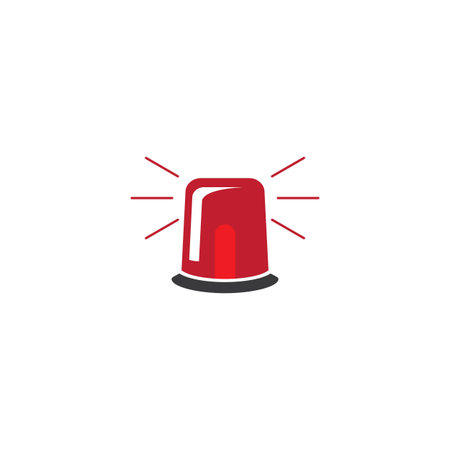 Siren icon flat design vector