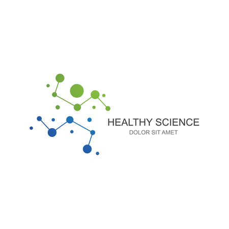 Molecule illustration vector templateのイラスト素材