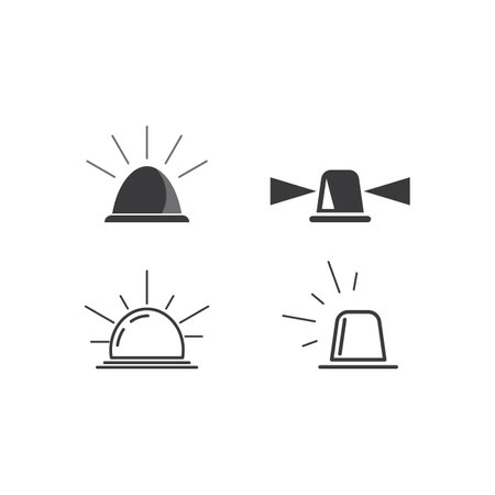Siren icon flat design vectorのイラスト素材