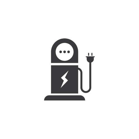 Electrical charging station vector iconのイラスト素材
