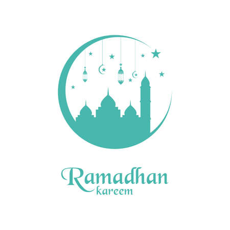 Islamic logo, Mosque,ramadhan kareem vector templateのイラスト素材