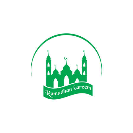 Islamic logo, Mosque,ramadhan kareem vector templateのイラスト素材