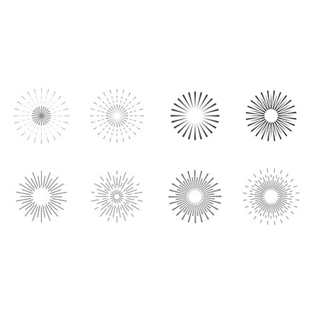 Sunburst icon vector flat designのイラスト素材