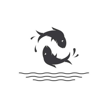Fish ilustration logo vector templateのイラスト素材