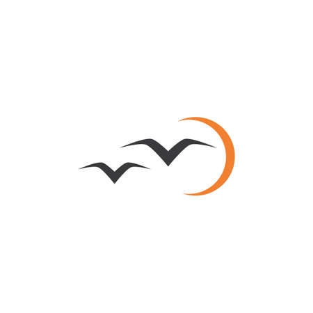 Seagull logo illustration vector templateのイラスト素材
